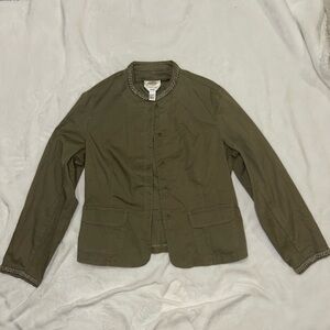 Talbots Khaki Embellished Jacket